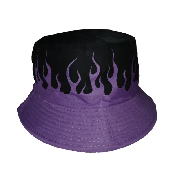 Flame Bucket Hat - Purple