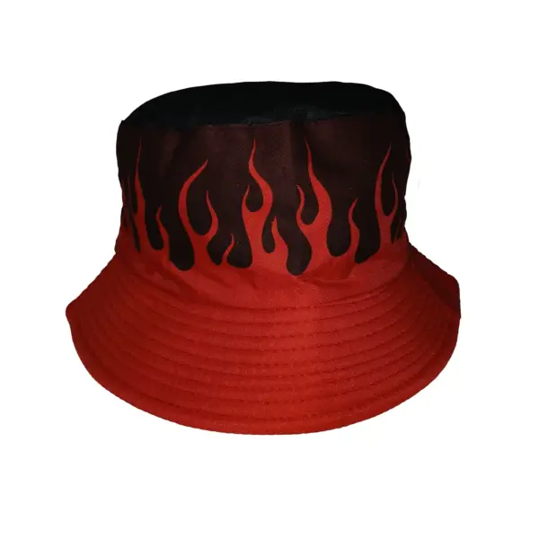 Flame Bucket Hat - Red