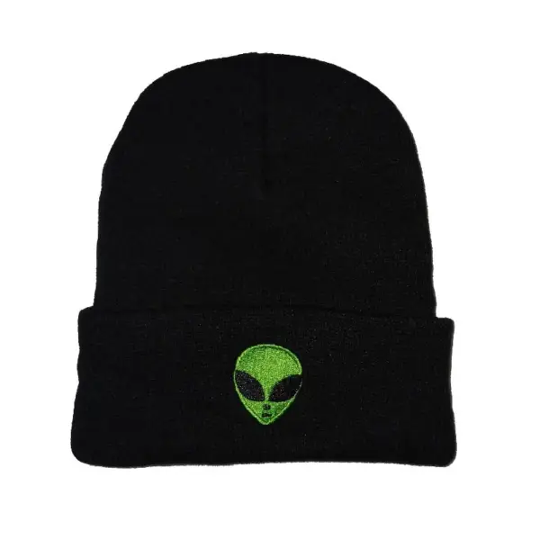 Alien Beanie Hat - Black