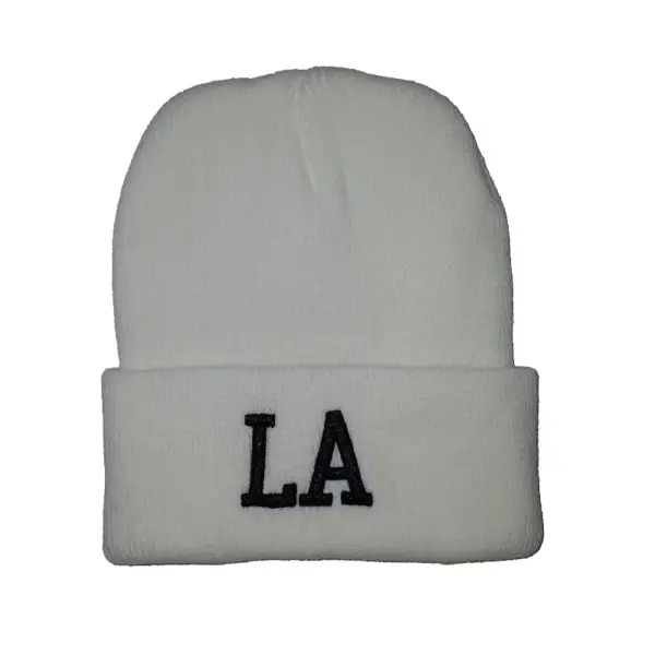 LA Beanie Hat - White